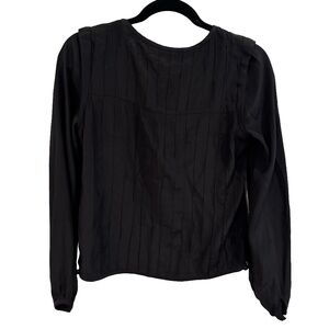 Rag & Bone Black Pleated Long Sleeve Blouse Size 4